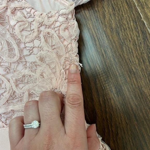 SELF-PORTRAIT Off Shoulder Lace Midi Dress dry cleaned - Picture 9 of 11